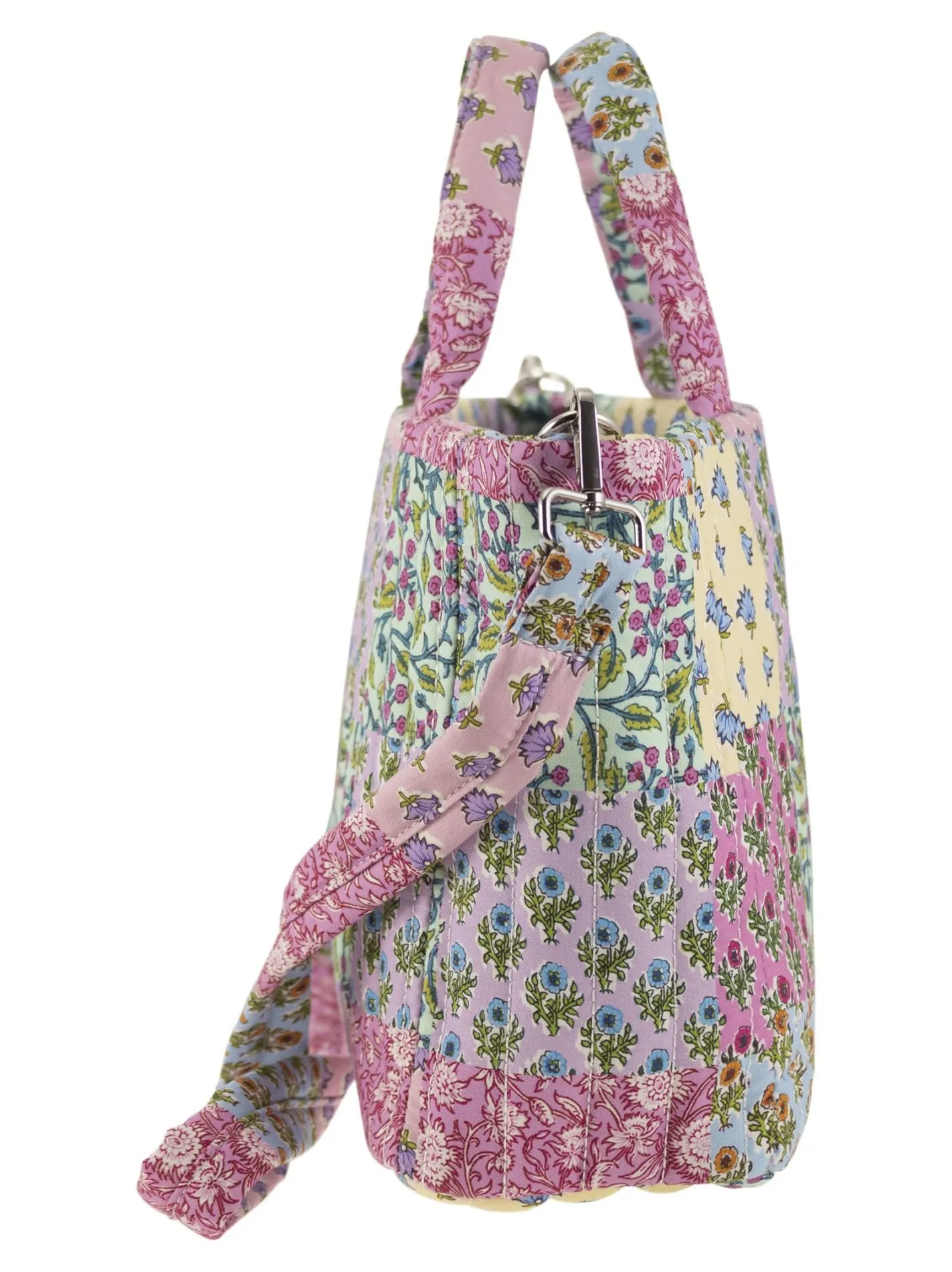 Soft Tote Mid quilted bag with flowers