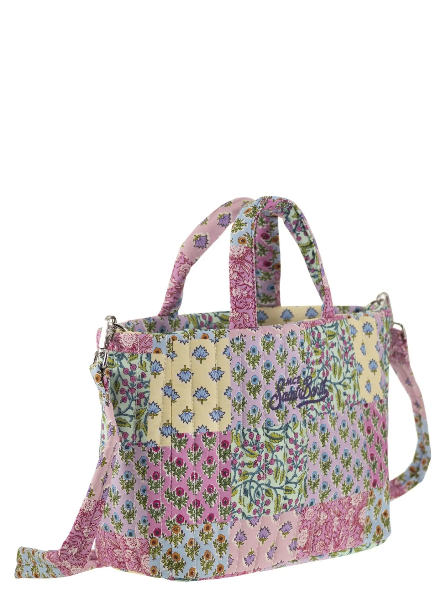 Soft Tote Mid quilted bag with flowers