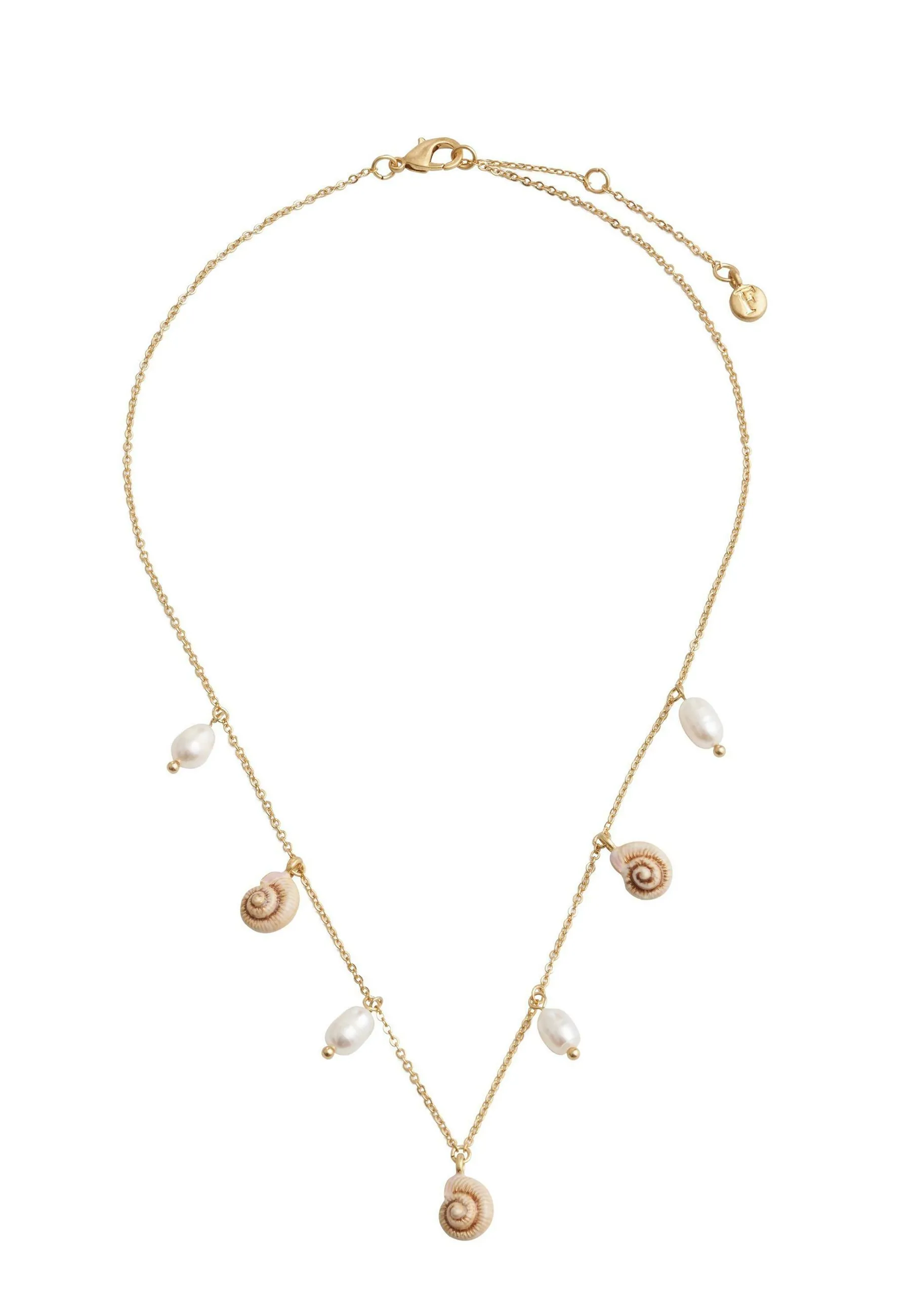 SPIRAL SHELL CHARM PEARL - Collana