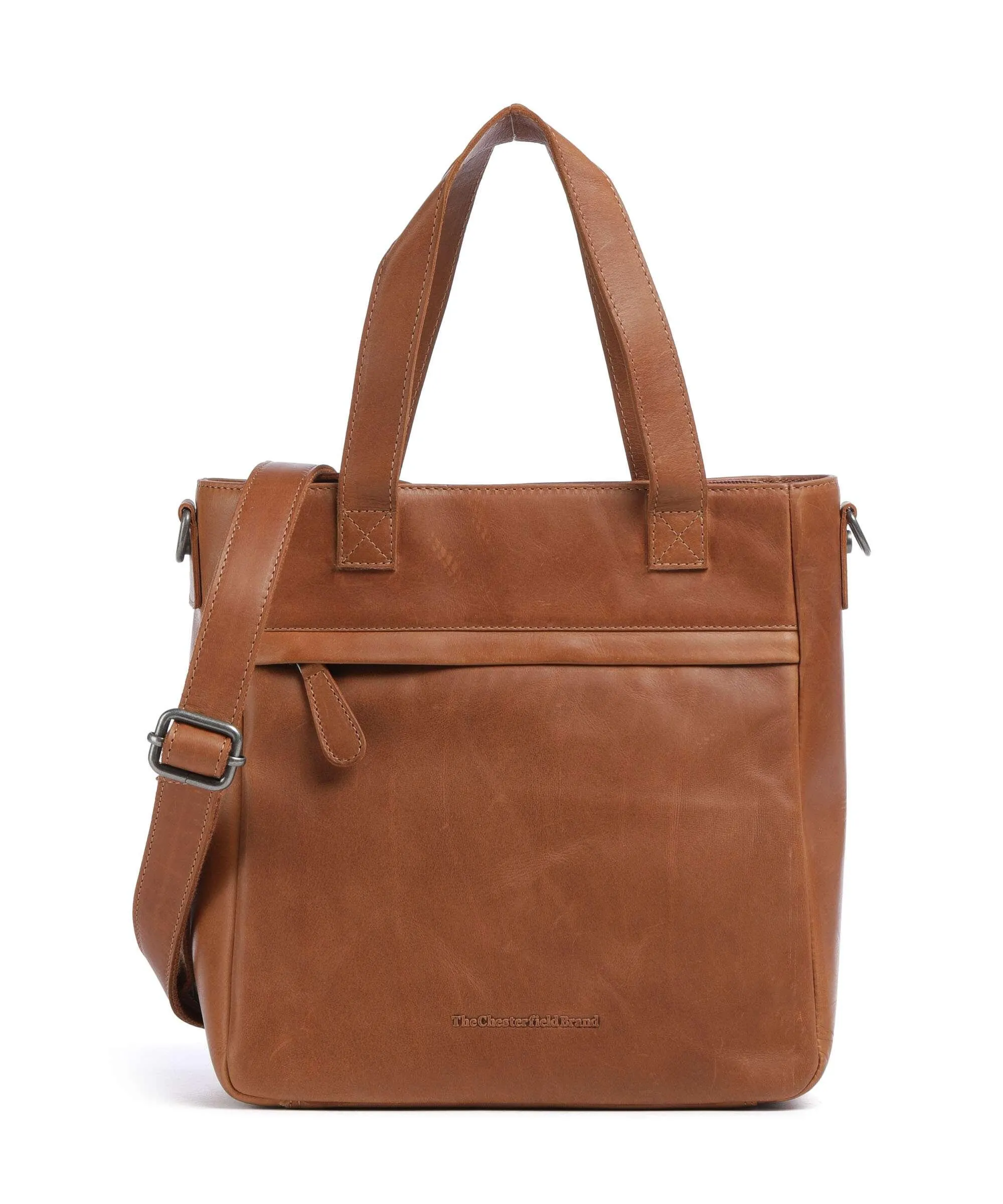  The Chesterfield Brand Cow Wax Pull Up Lingfield Borsa a mano pelle di vacchetta pull-up cognac  