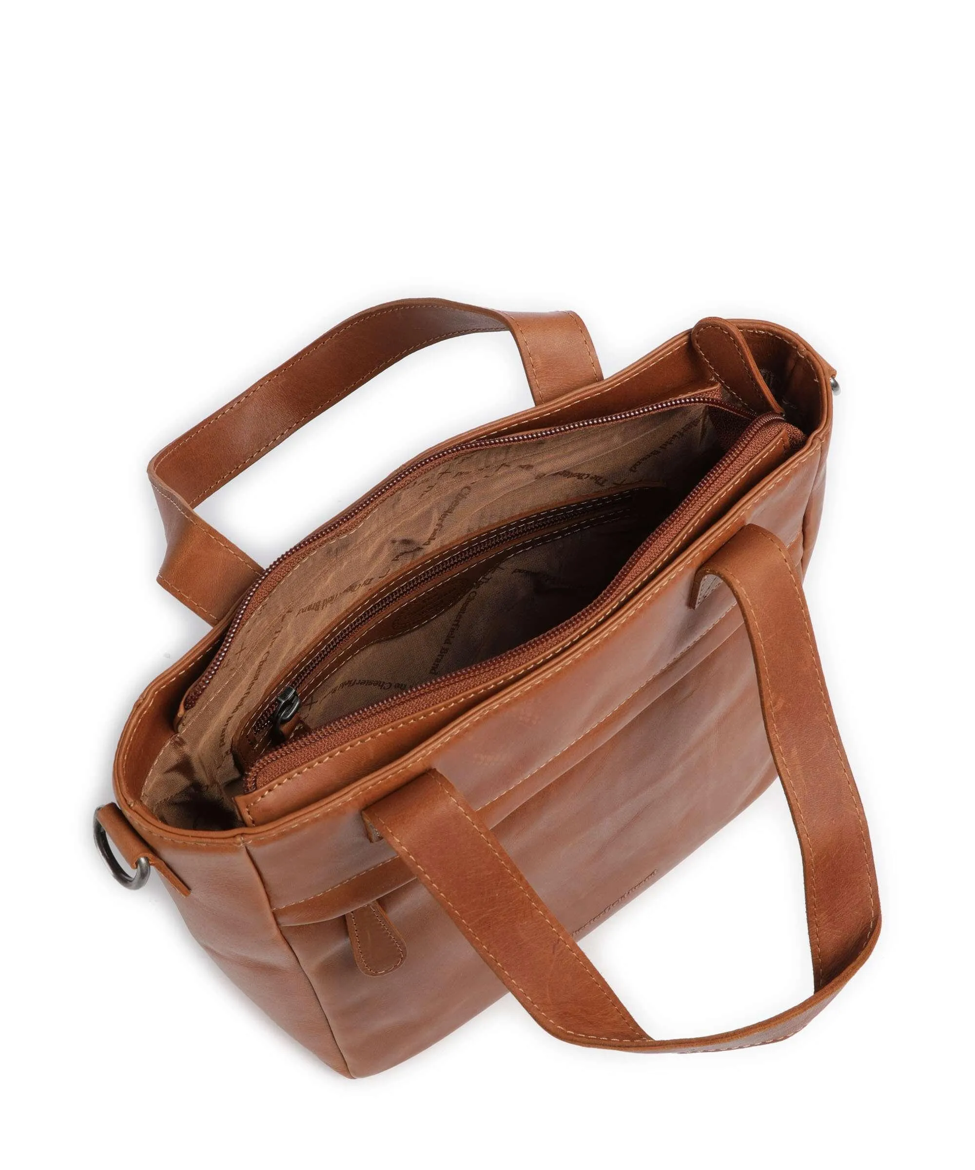  The Chesterfield Brand Cow Wax Pull Up Lingfield Borsa a mano pelle di vacchetta pull-up cognac  