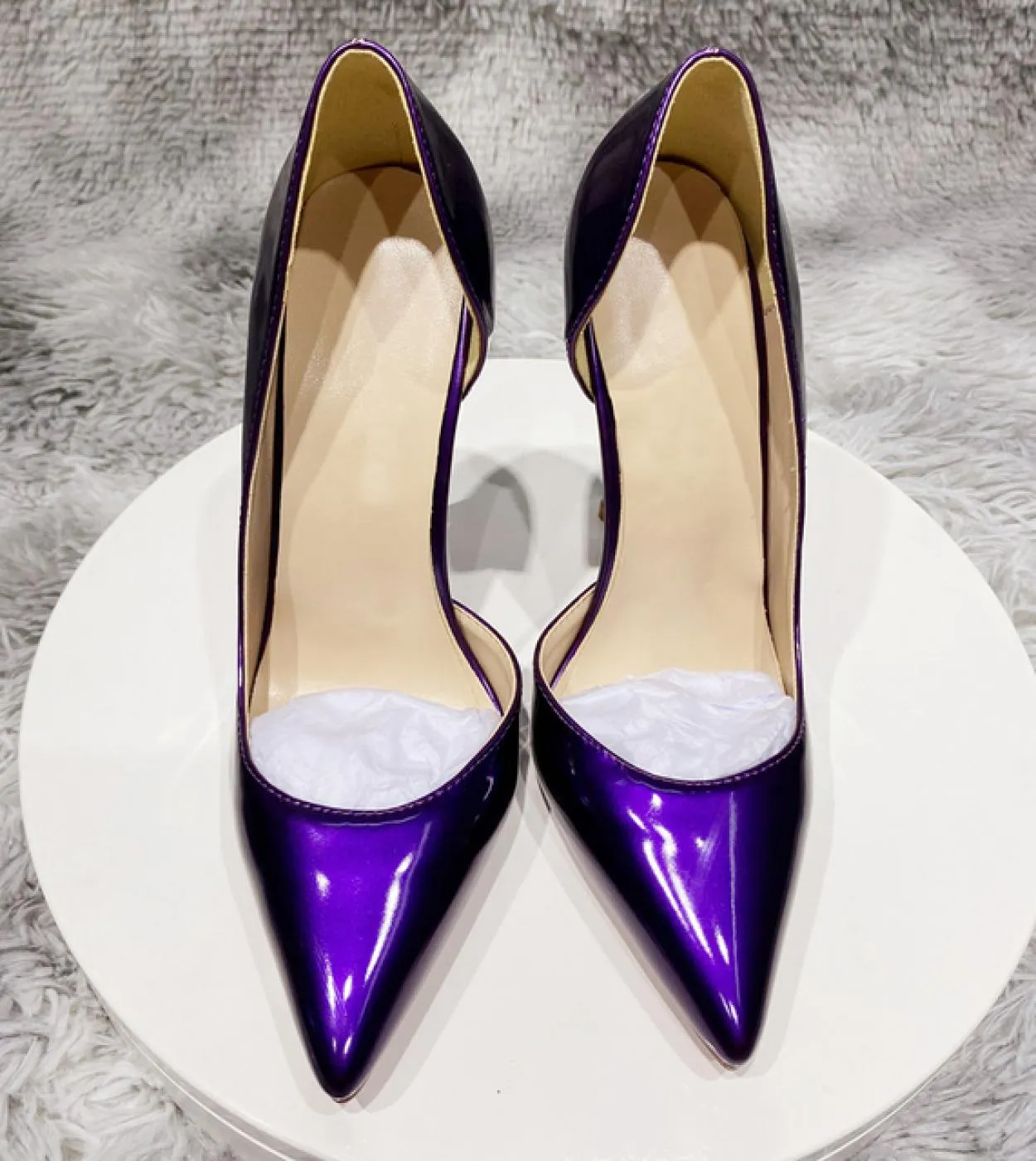 Tikicup Donne Taglio Laterale Dorsay Punta A Punta Tacco Alto Scarpe Da Festa di Nozze Eleganti Scarpe A Spillo Da Donna Rosso L