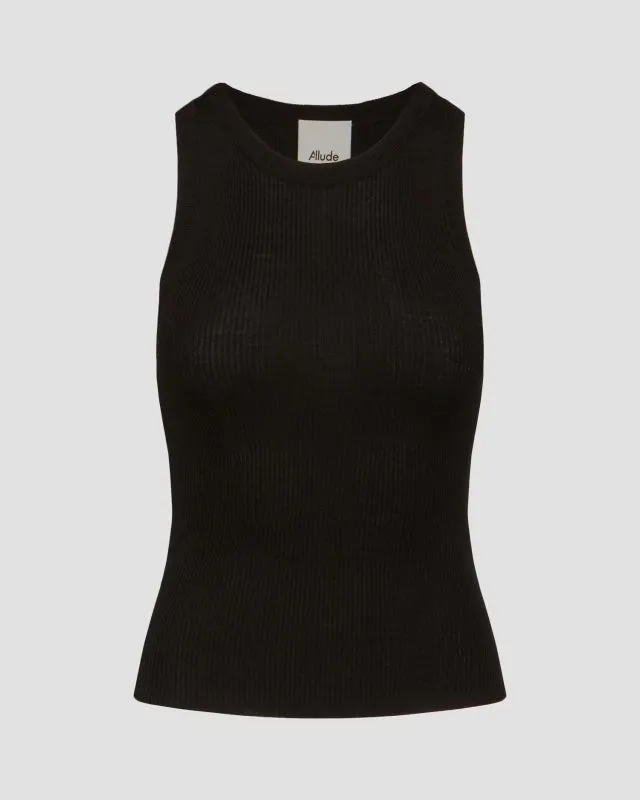 Top nero di lana da donna Allude