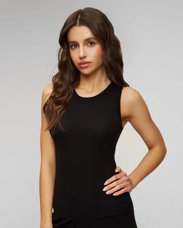 Top nero di lana da donna Allude