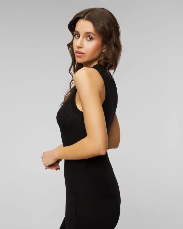 Top nero di lana da donna Allude