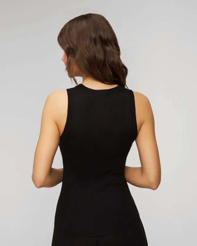 Top nero di lana da donna Allude
