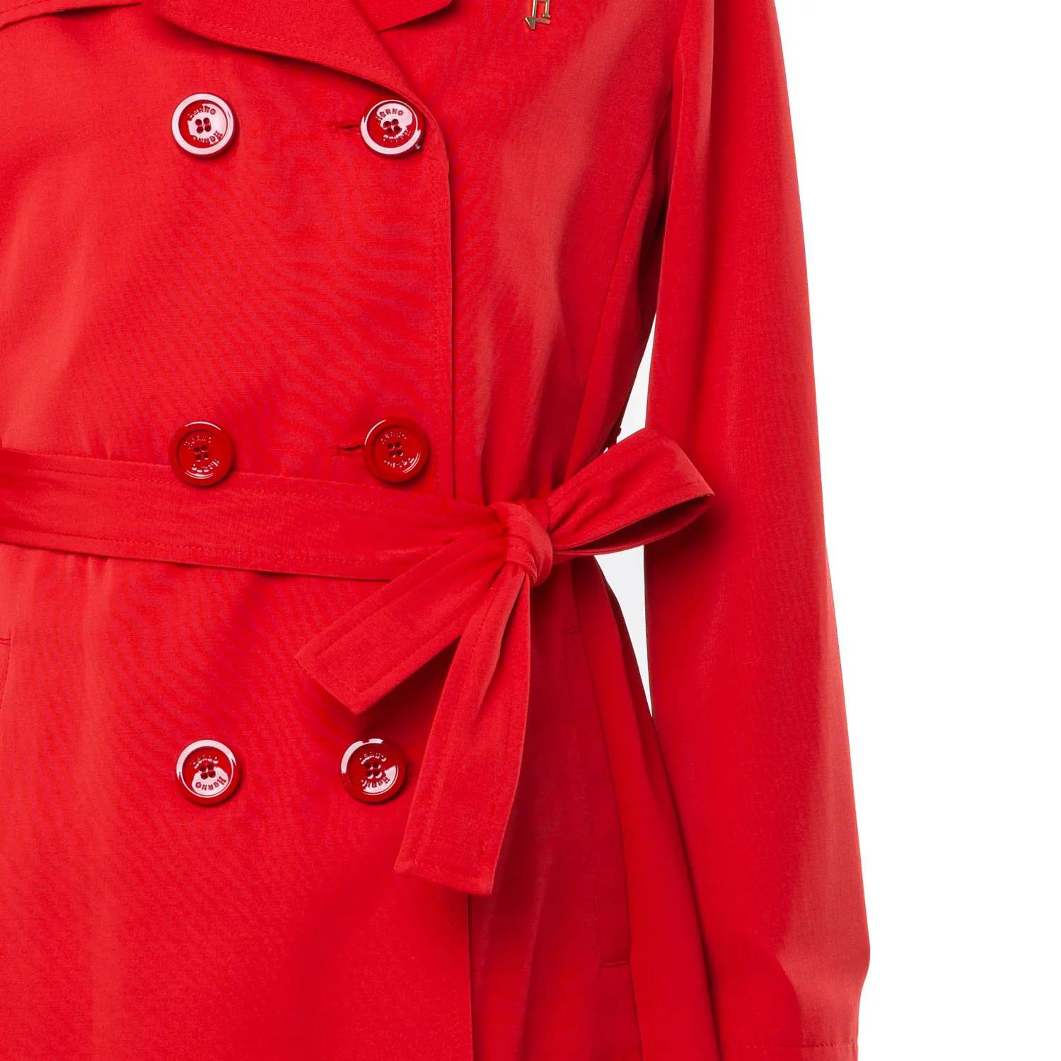Trench Coat Rosso Bambina E Ragazza