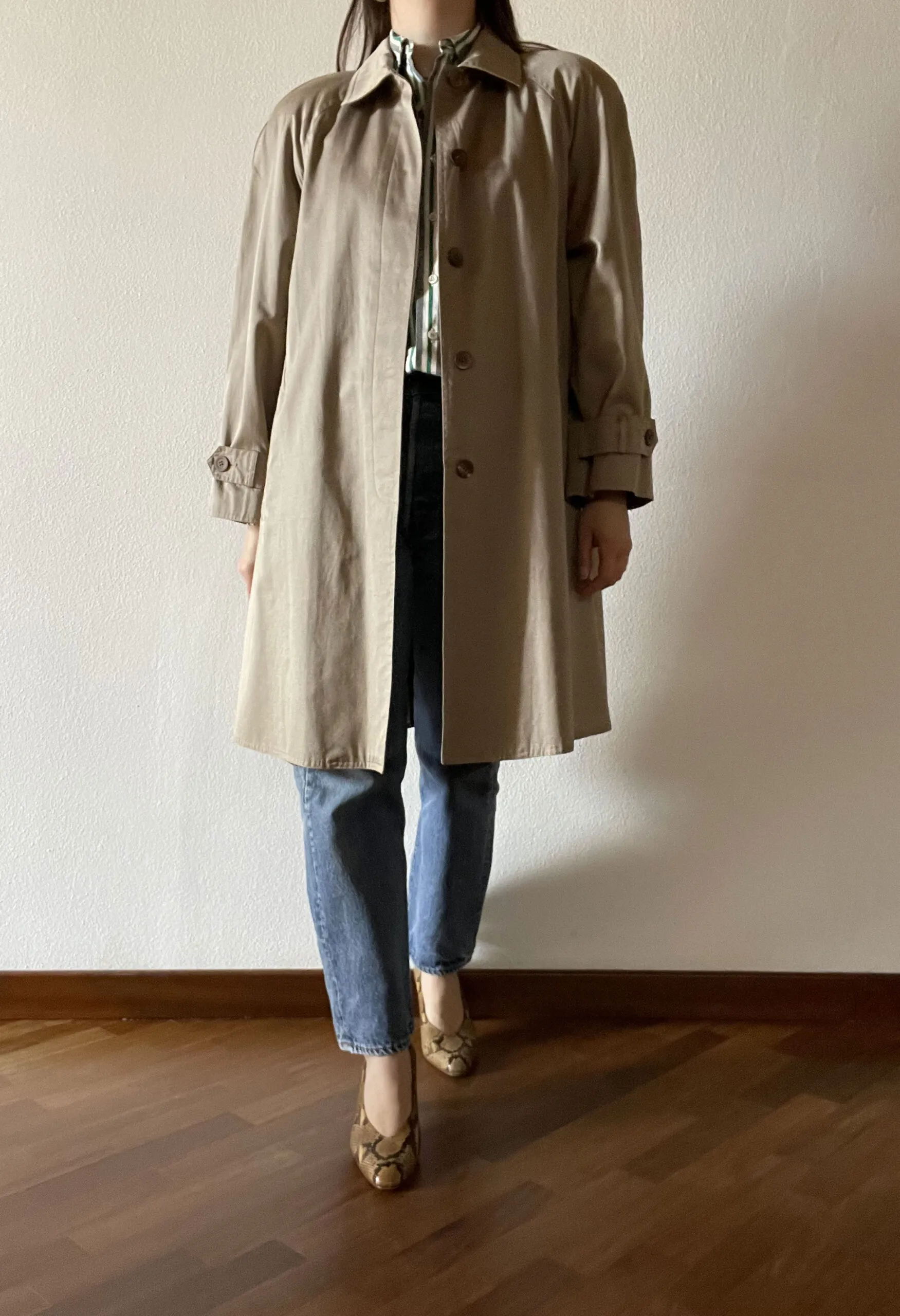 Trench svasato beige second hand Persona by MaxMara