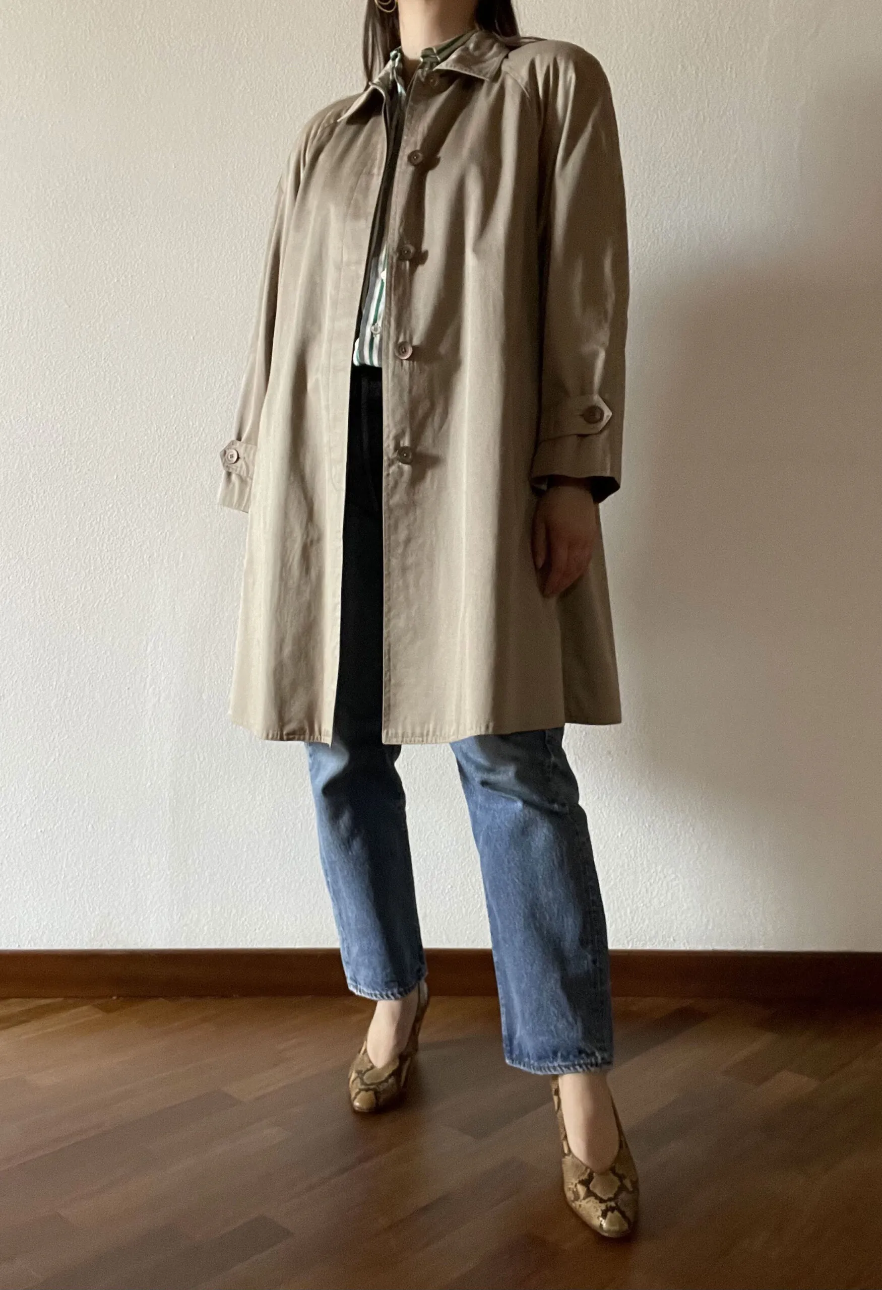 Trench svasato beige second hand Persona by MaxMara