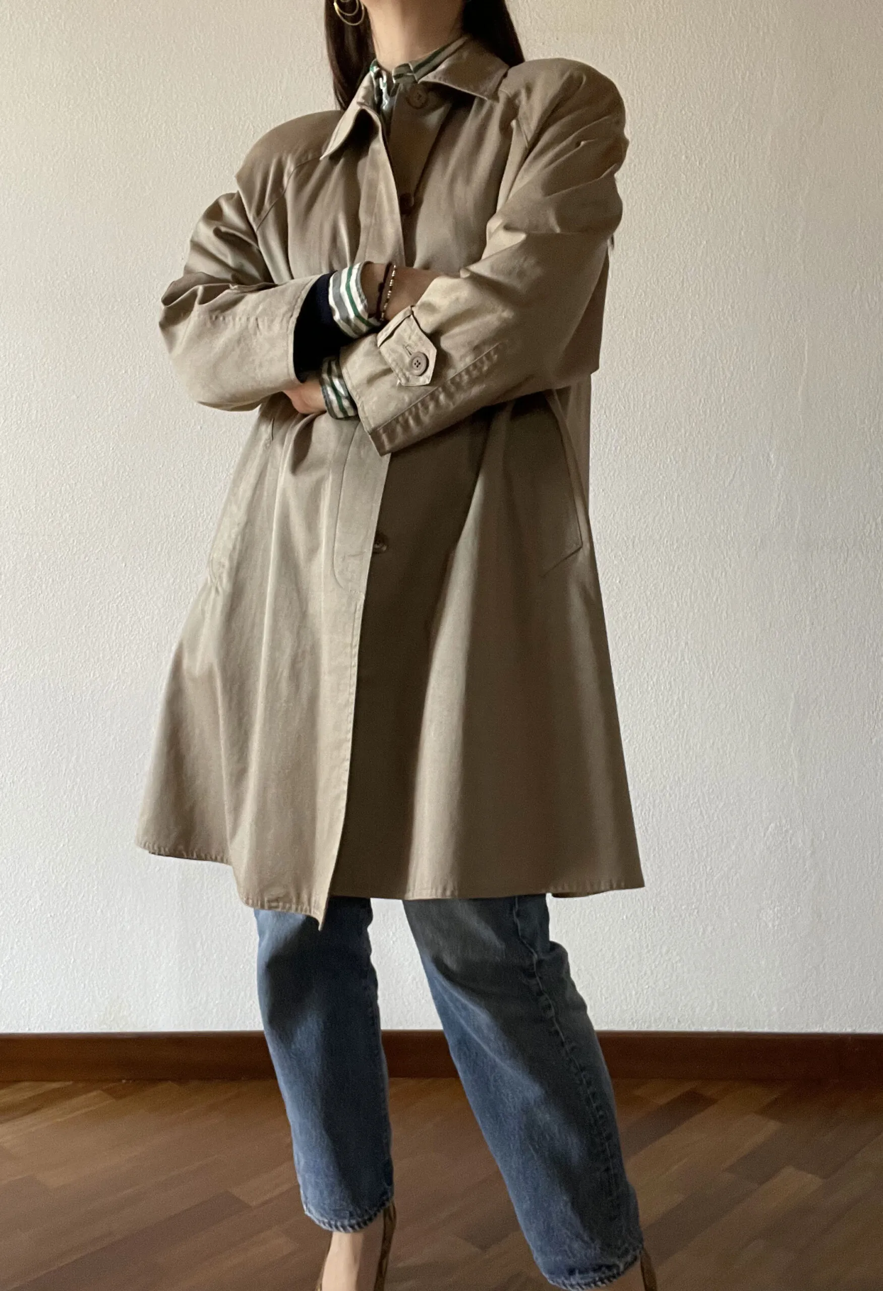 Trench svasato beige second hand Persona by MaxMara