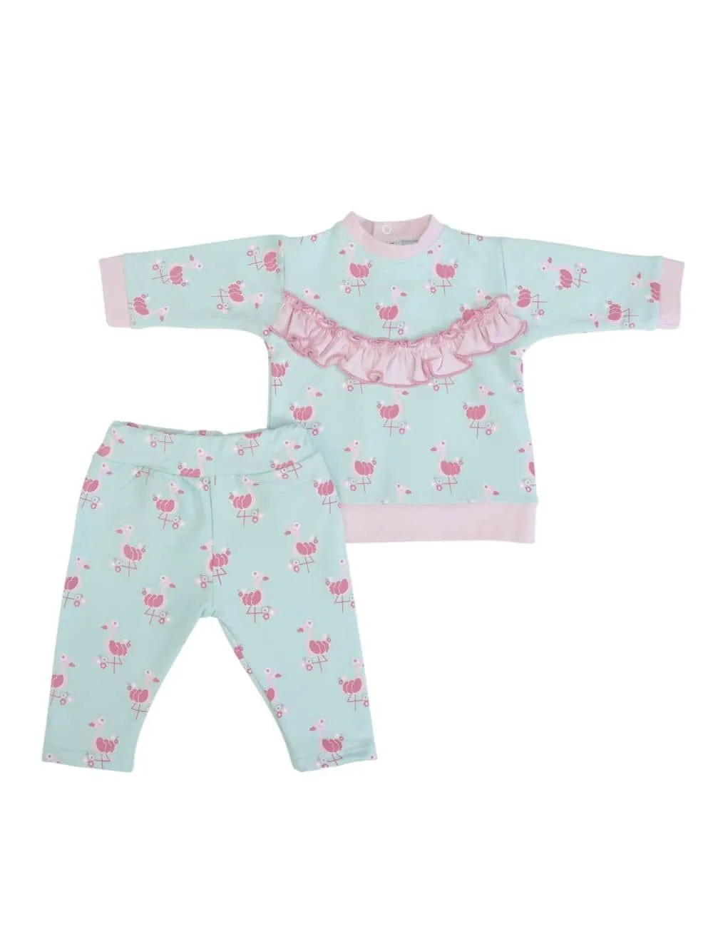  TUTA NEONATA BAMBINA IN COTONE PRIMAVERA - CIGNO 