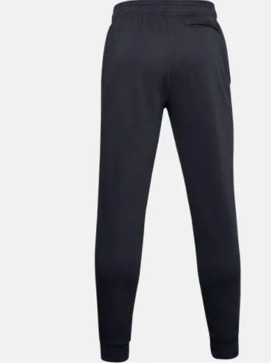 UNDER ARMOUR PANTALONI  JOGGER UA RIVAL FLEECE MULTILOGO NERO