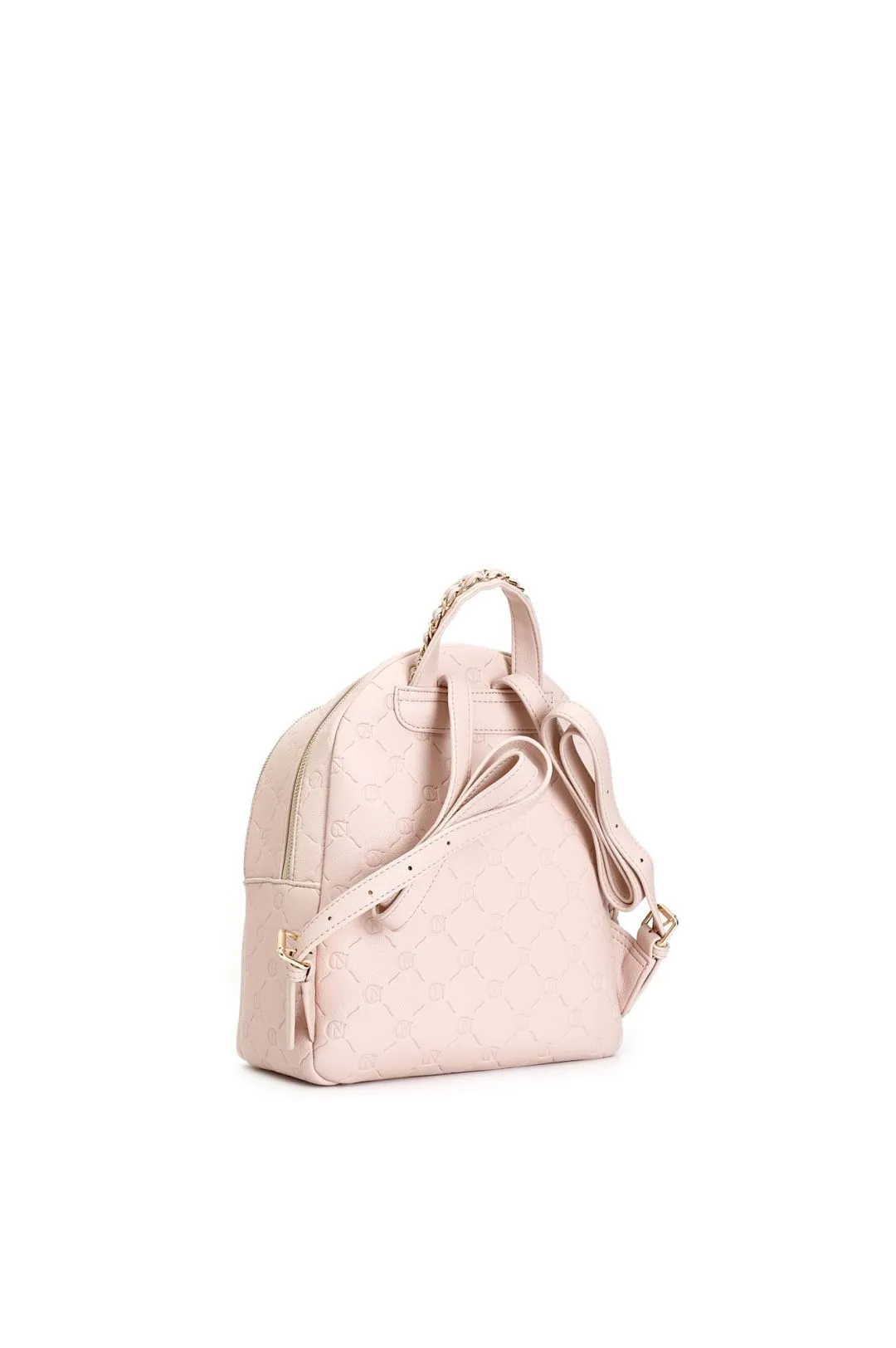 zaino con logo embossed all over cipria