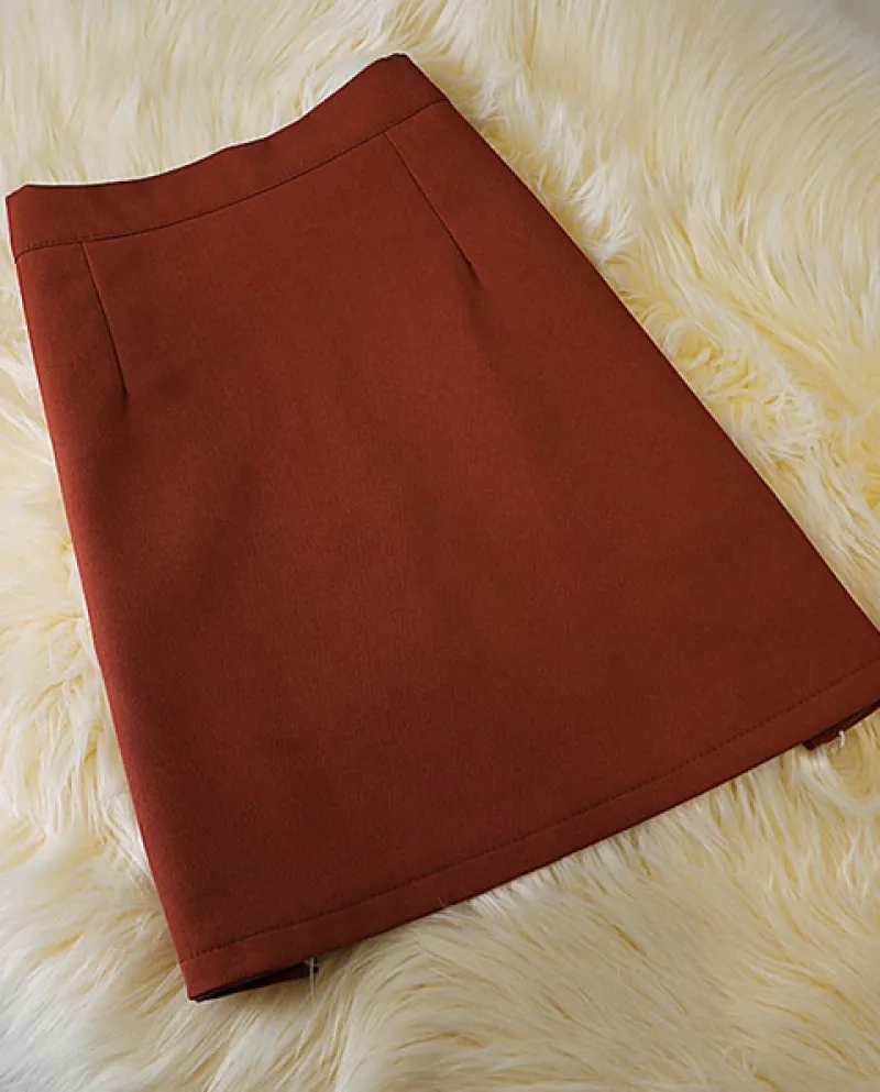 Zoki Elegante Minigonna Donna Vita Alta Estate Moda Una Linea Cerniera Gonne Donna Casual Solido Gonna Femminile